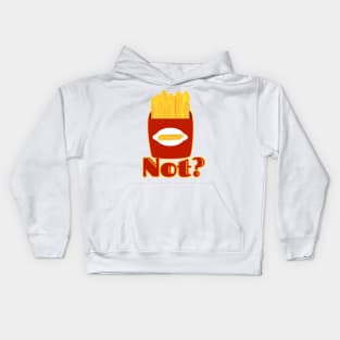 Fry Not Funny Cartoon Fries Humor Design Kids Hoodie